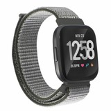 Strap-it® Fitbit Versa nylon bandje (olijfgroen)
