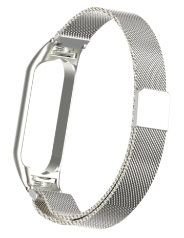 Strap-it® Strap-it Xiaomi Mi Band 6 Milanese band (zilver)