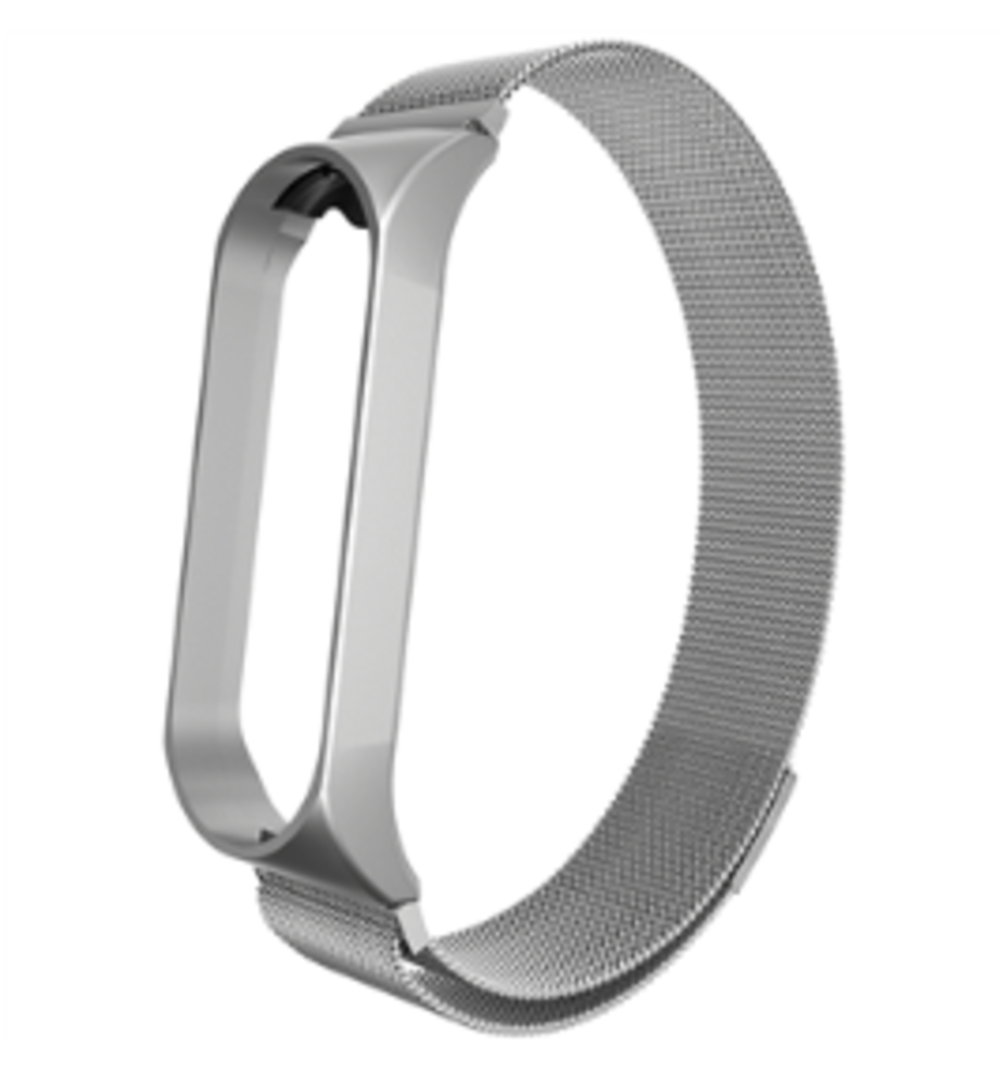 Strap-it® Strap-it Xiaomi Mi Band 6 Milanese band (zilver)