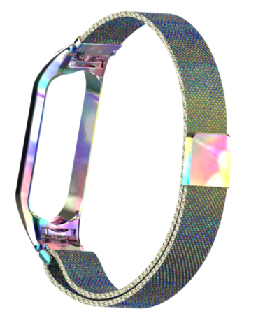 Strap-it® Strap-it Xiaomi Mi Band 6 Milanese band (regenboog) Strap-it® Strap-it Xiaomi Mi Band 6 Milanese band (regenboog)