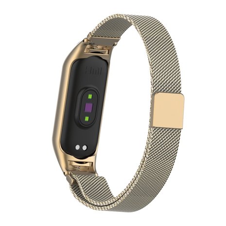 Strap-it® Strap-it Xiaomi Mi Band 5 / 6 Milanese band (retro goud)