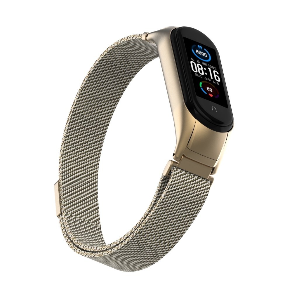 Strap-it® Strap-it Xiaomi Mi Band 5 / 6 Milanese band (retro goud)