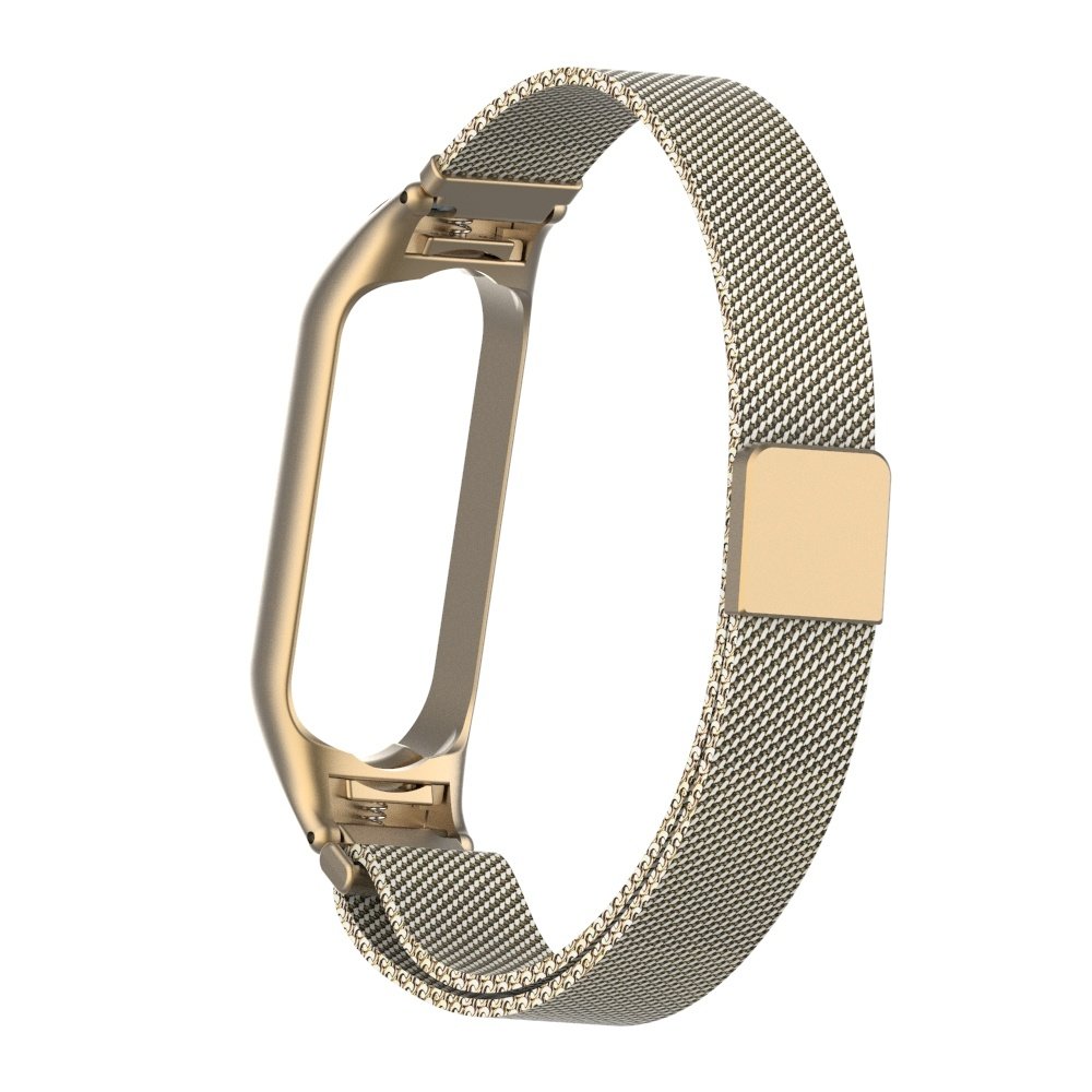 Strap-it® Strap-it Xiaomi Mi Band 6 Milanese band (retro goud) Strap-it® Strap-it Xiaomi Mi Band 6 Milanese band (retro goud)