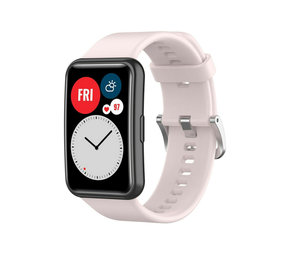Strap-it® Huawei Watch Fit siliconen bandje (lichtroze)