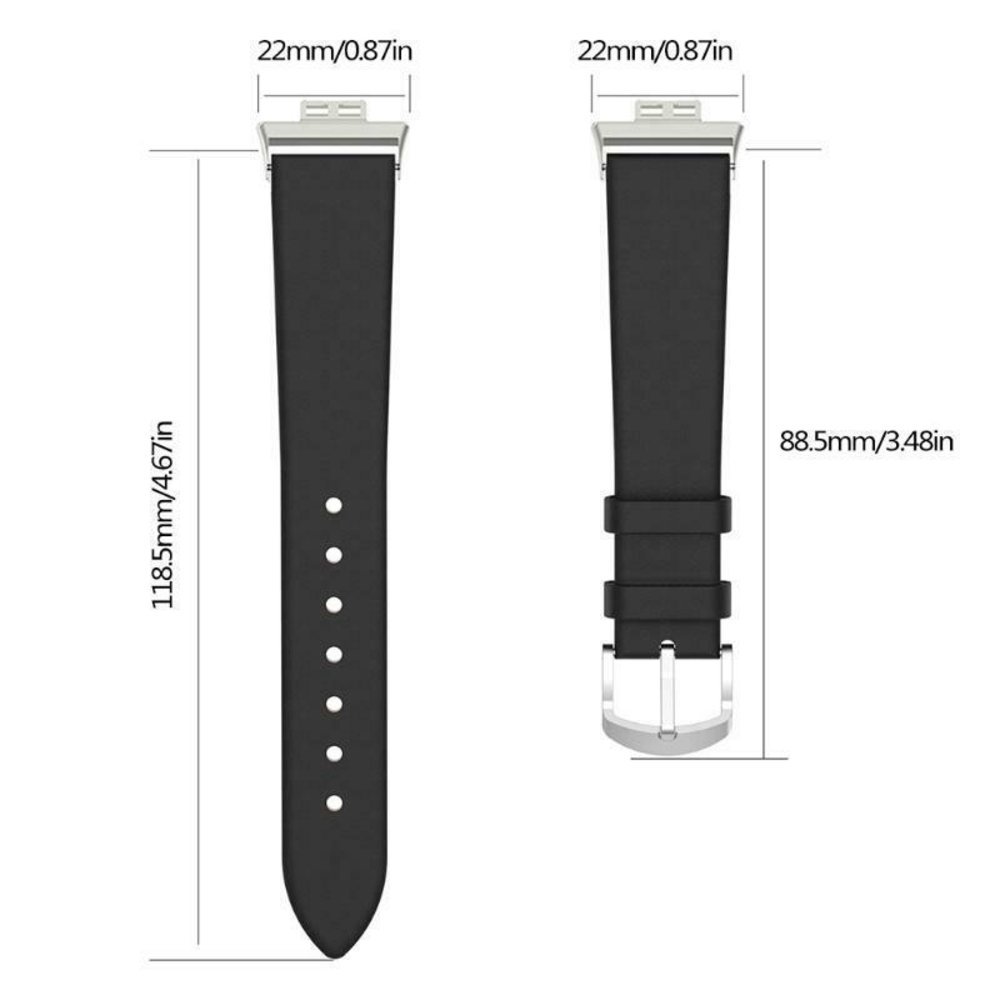 Strap-it® Strap-it Huawei Watch Fit leren bandje (zwart) Strap-it® Strap-it Huawei Watch Fit leren bandje (zwart)