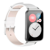 Strap-it® Huawei Watch Fit leren bandje (wit)