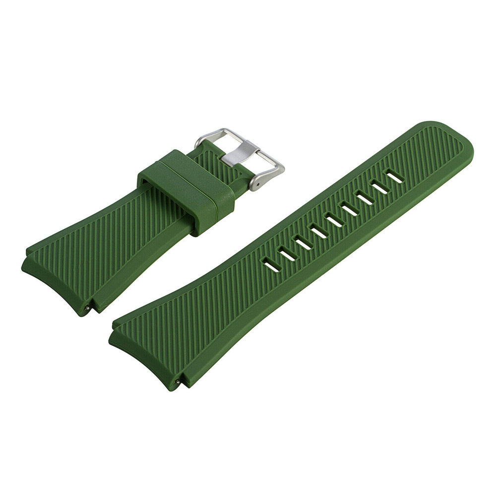 Strap-it® Strap-it siliconen horlogeband 22mm universeel (legergroen)