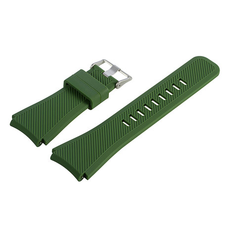 Strap-it® Strap-it siliconen horlogeband 22mm universeel (legergroen)