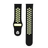 Strap-it® Strap-it Horlogeband 22mm sport universeel (zwart/geel) Strap-it® Strap-it Horlogeband 22mm sport universeel (zwart/geel)