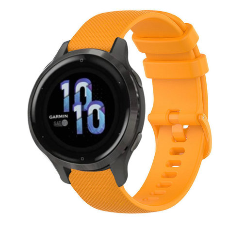 Strap-it® Strap-it Garmin Venu 2s siliconen bandje - 40mm - oranje