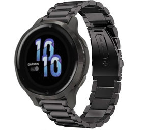 Strap-it® Garmin Venu 2s stalen band - 40mm - zwart Strap-it® Garmin Venu 2s stalen band - 40mm - zwart
