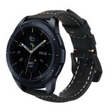 Strap-it® Samsung Galaxy Watch leren band 42mm (zwart)
