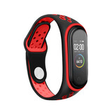 Strap-it® Xiaomi Mi Band 6 sport bandje (zwart/rood) Strap-it® Xiaomi Mi Band 6 sport bandje (zwart/rood)