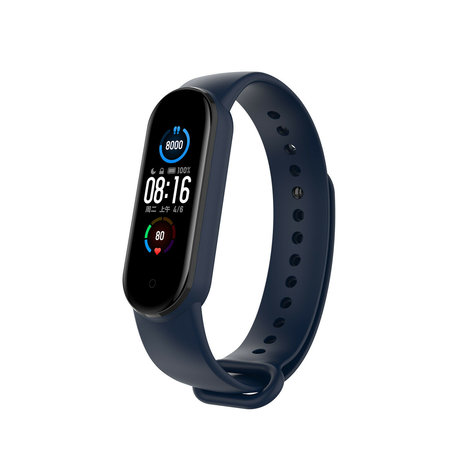 Strap-it® Strap-it Xiaomi Mi Band 6 siliconen bandje (donkerblauw)