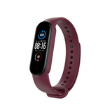 Strap-it® Xiaomi Mi Band 6 siliconen bandje (wijnrood)