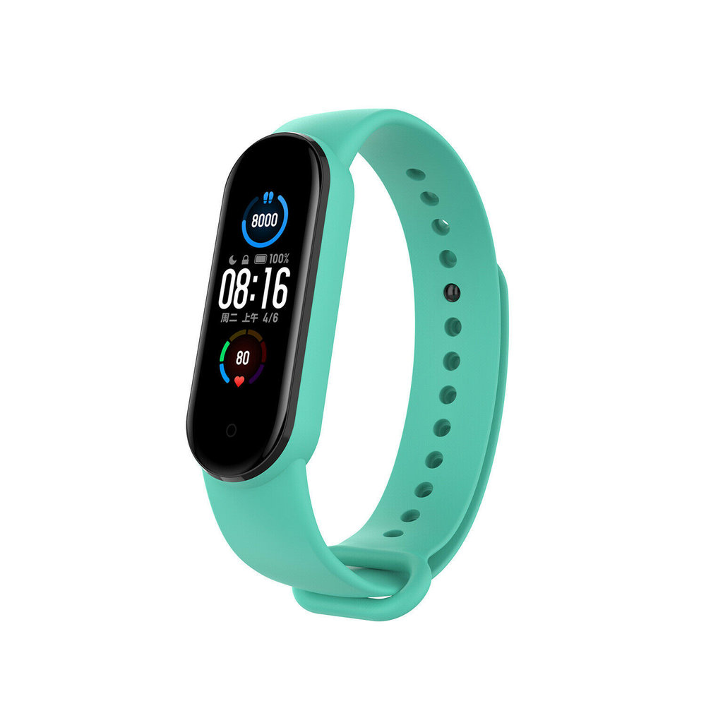 Strap-it® Strap-it Xiaomi Mi Band 6 siliconen bandje (aqua)