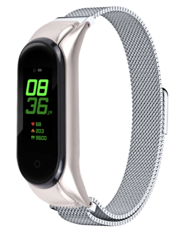 Strap-it® Strap-it Xiaomi Mi Band 6 Milanese band (zilver)
