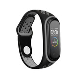 Strap-it® Xiaomi Mi Band 6 sport bandje (zwart/grijs)