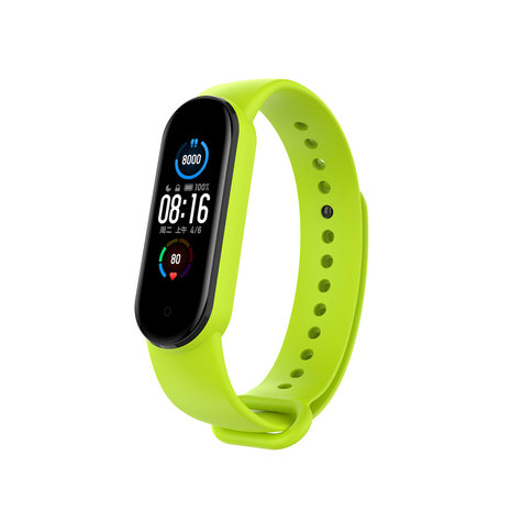 Strap-it® Strap-it Xiaomi Mi Band 6 siliconen bandje (lime)