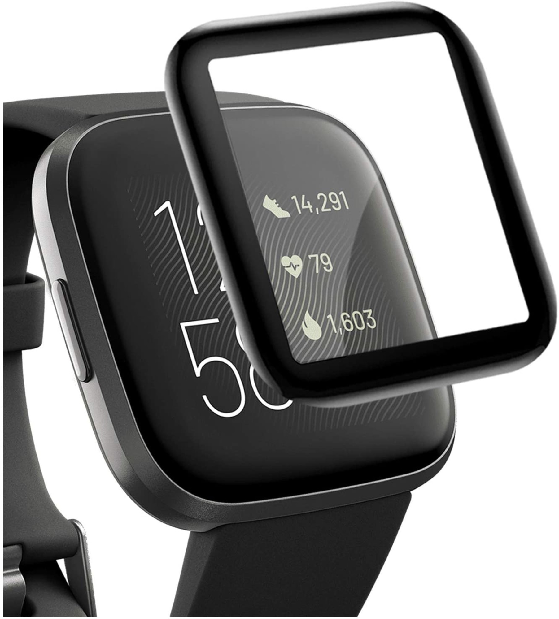 Fitbit Versa 2 screen protector Full Cover Smartwatchbanden.nl