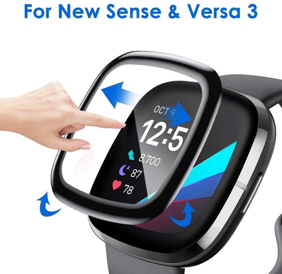 Fitbit Sense screen protector Full Cover Smartwatchbanden.nl