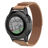 Strap-it® Garmin Fenix 5x / 6x Milanese band (rosé goud)