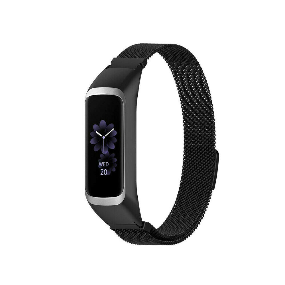 Samsung Galaxy Fit 2 Milanese band (zwart) Smartwatchbanden.nl