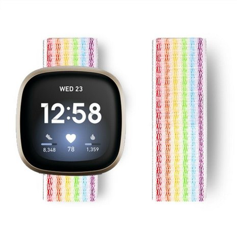Strap-it® Strap-it Fitbit Sense nylon bandje (kleurrijk)