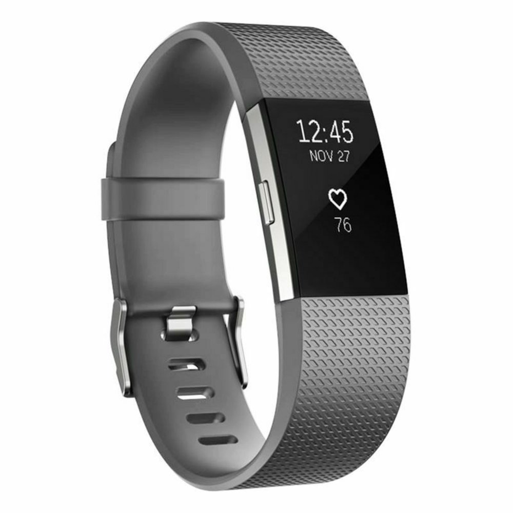 Strap-it® Strap-it Fitbit Charge 2 siliconen bandje (grijs)