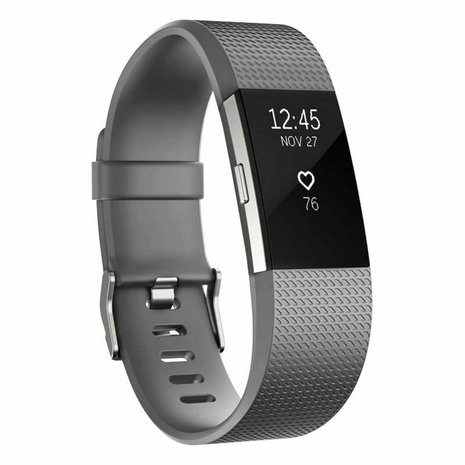 Dapper Calamiteit Hoofdkwartier Fitbit Charge 2 siliconen bandje (grijs) - Smartwatchbanden.nl