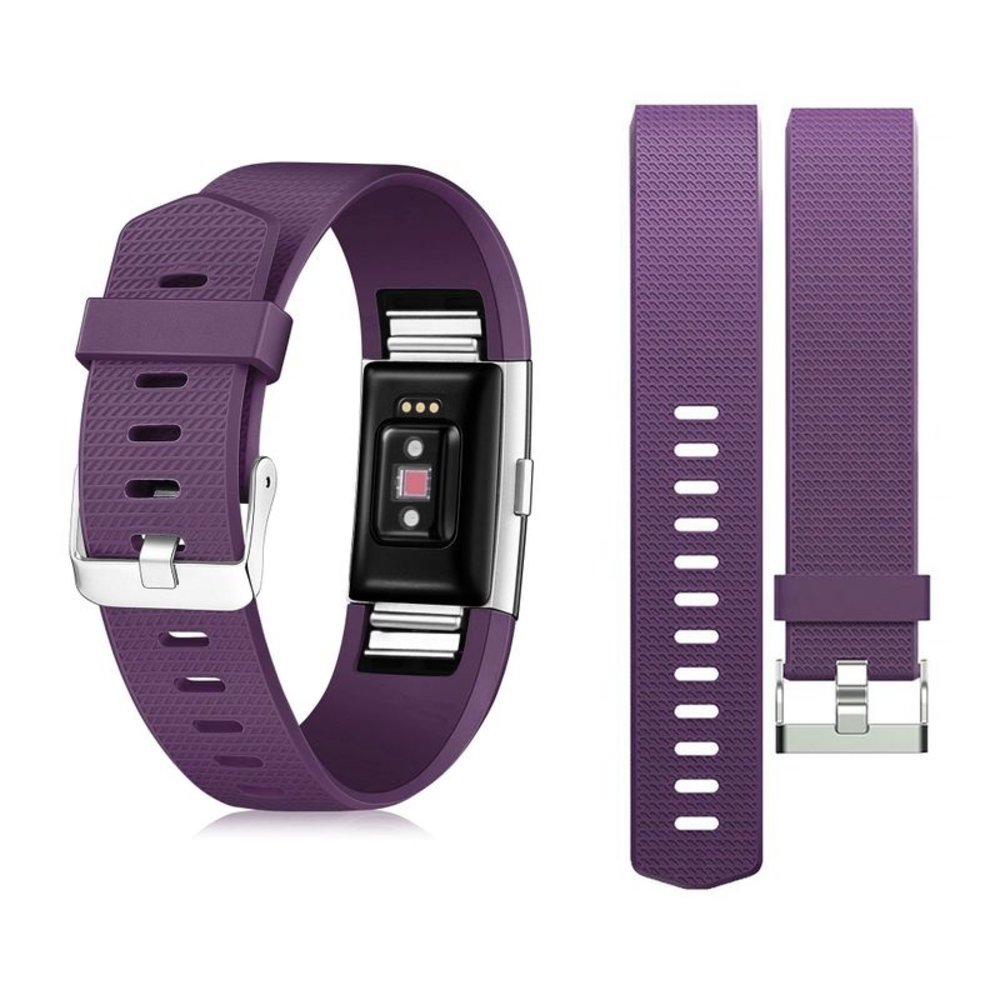 Strap-it® Strap-it Fitbit Charge 2 siliconen bandje (paars)
