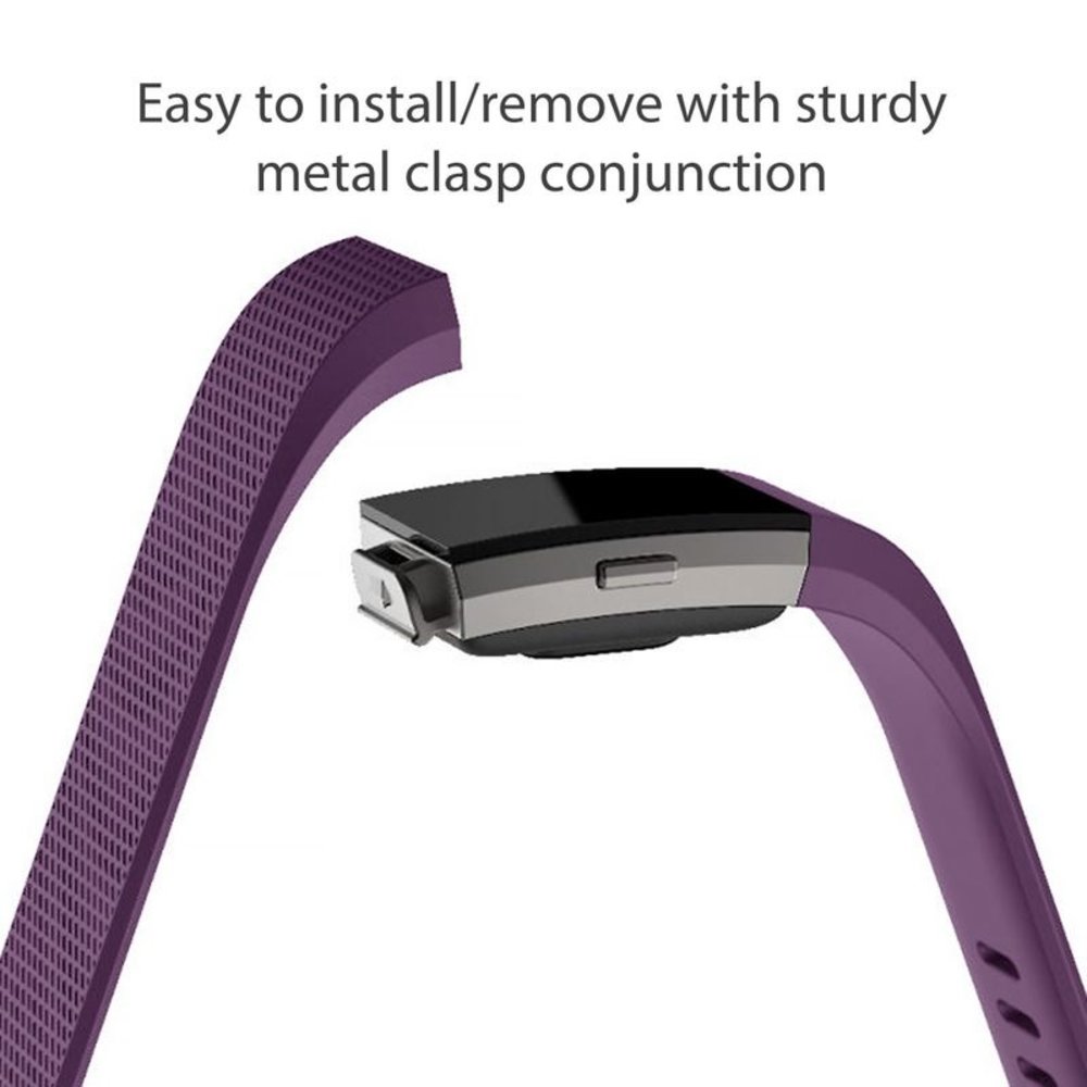 Strap-it® Strap-it Fitbit Charge 2 siliconen bandje (paars)
