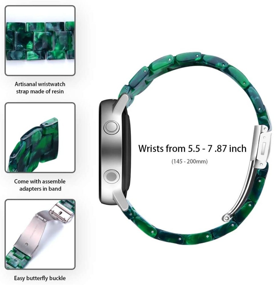 Strap-it® Strap-it Samsung Galaxy Watch Active resin band (groen)
