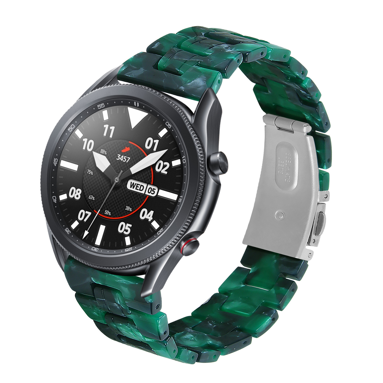 Samsung Galaxy Watch 3 45mm resin band (groen) Smartwatchbanden.nl Samsung Galaxy Watch 3 45mm resin band (groen) Smartwatchbanden.nl