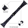 Strap-it® Strap-it Apple Watch stalen band (zwart/wit) Strap-it® Strap-it Apple Watch stalen band (zwart/wit)