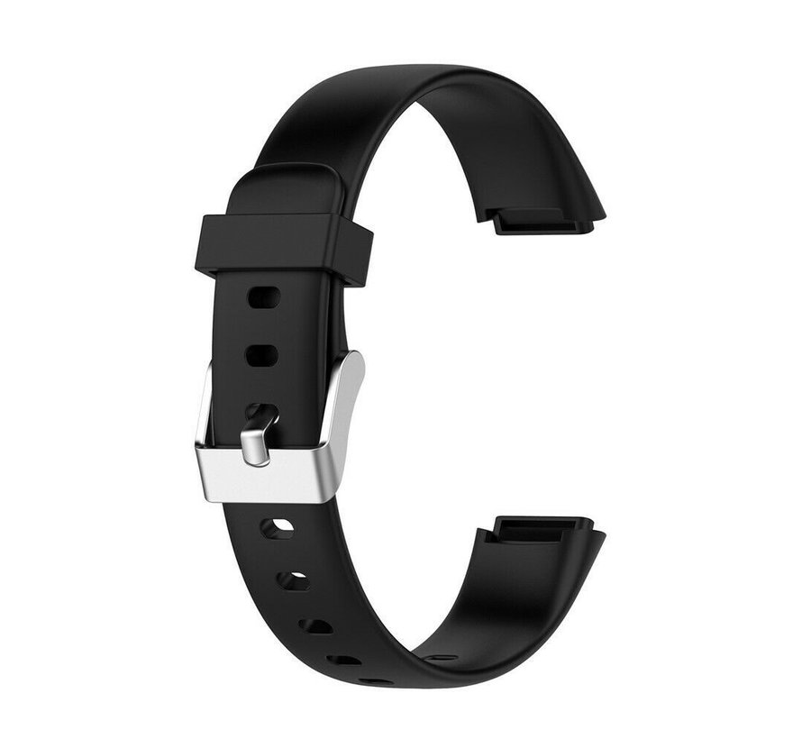 Strap-it Fitbit Luxe siliconen bandje (zwart)