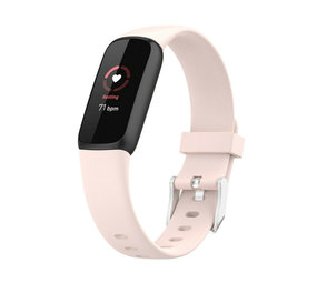 Strap-it® Fitbit Luxe siliconen bandje (lichtroze)