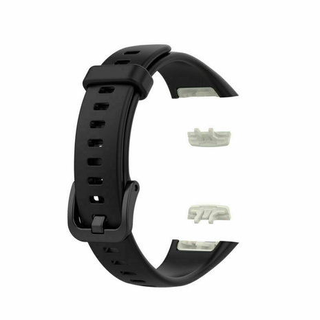 Strap-it® Strap-it Huawei Band 6 siliconen bandje (zwart)