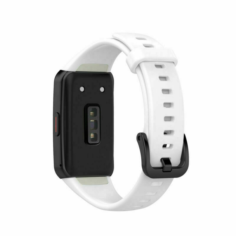 Strap-it® Strap-it Huawei Band 6 siliconen bandje (wit)