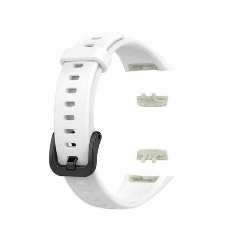 Strap-it® Strap-it Huawei Band 6 siliconen bandje (wit)