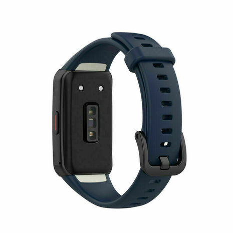 Strap-it® Strap-it Huawei Band 6 siliconen bandje (donkerblauw)