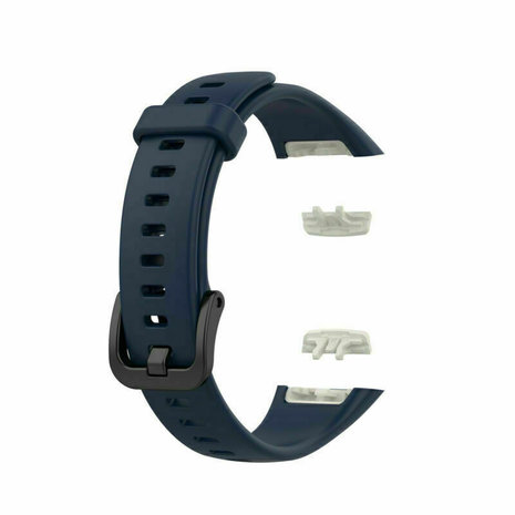 Strap-it® Strap-it Huawei Band 6 siliconen bandje (donkerblauw)