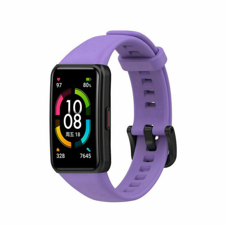 Huawei Band 6 siliconen bandje paars Smartwatchbanden