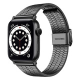 Strap-it® Apple Watch roestvrij stalen band (zwart)
