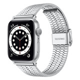 Strap-it® Apple Watch roestvrij stalen band (zilver)