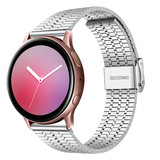 Strap-it® Samsung Galaxy Watch Active roestvrij stalen band (zilver)