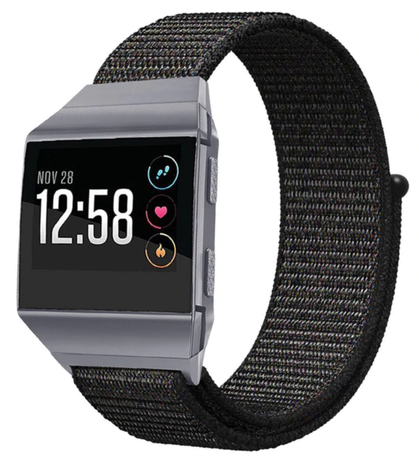 Fitbit Ionic nylon bandje zwart mix Smartwatchbanden