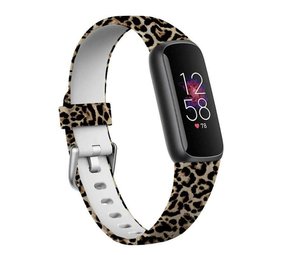Strap-it® Lucky Leopard Fitbit Luxe siliconen bandje