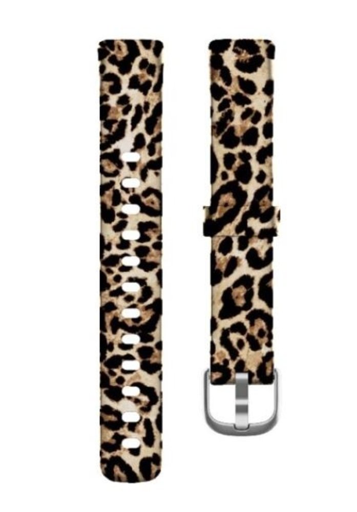 Strap-it® Strap-it Lucky Leopard Fitbit Luxe siliconen bandje