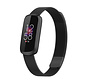 Strap-it Fitbit Luxe Milanese band (zwart)